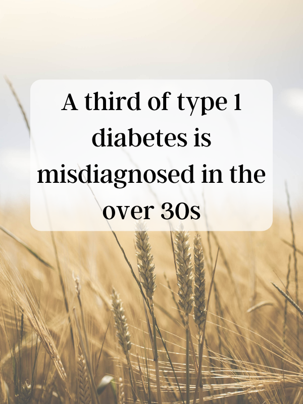 A third of type 1 diabetes is misdiagnosed in the over 30s